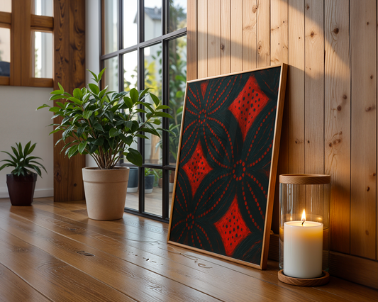 Somali Shaash Premium Art Print - Red